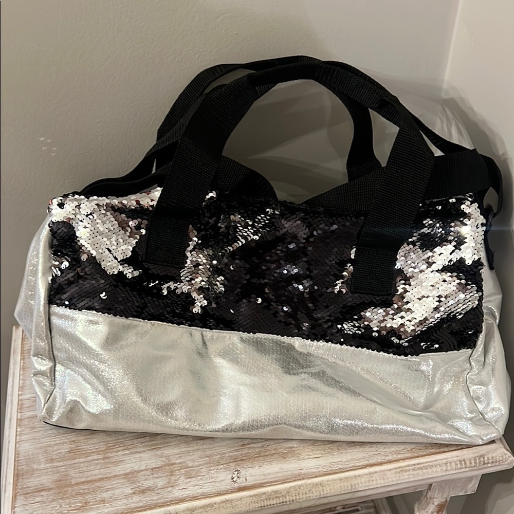 Justice Silver and Black Kids Swim Bag - Picture 2 of 3